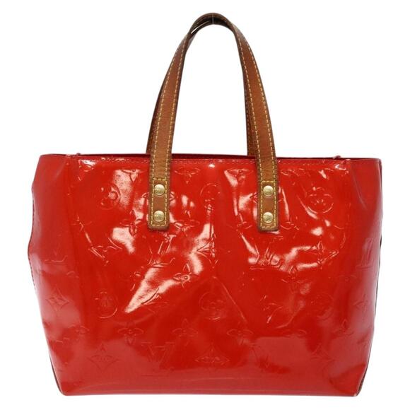 LOUIS VUITTON Monogram Vernis Reade PM Hand Bag Red Rouge M91088 - Picture 2 of 12